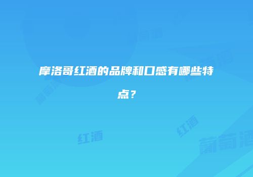 摩洛哥红酒的品牌和口感有哪些特点？