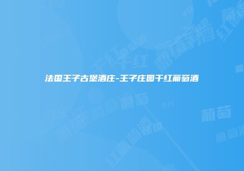 法国王子古堡酒庄-王子庄园干红葡萄酒