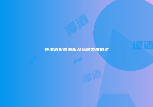 傅潭酒价格解析及品牌发展概述