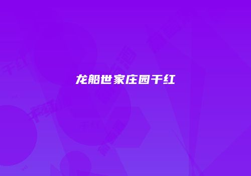 龙船世家庄园干红