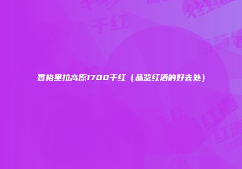 香格里拉高原1700干红（品鉴红酒的好去处）