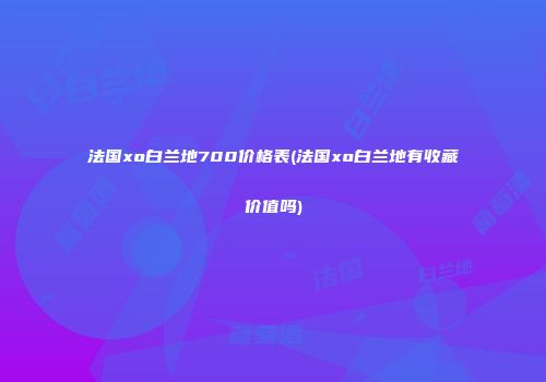 法国xo白兰地700价格表(法国xo白兰地有收藏价值吗)