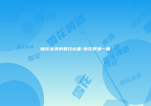 畅饮冰爽的夏日必备-雪花啤酒一箱