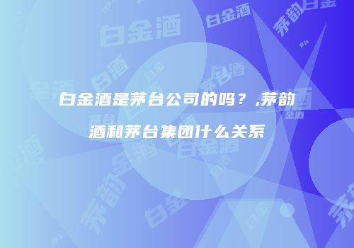 白金酒是茅台公司的吗？,茅韵酒和茅台集团什么关系