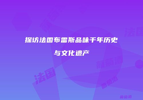 探访法国布雷斯品味千年历史与文化遗产