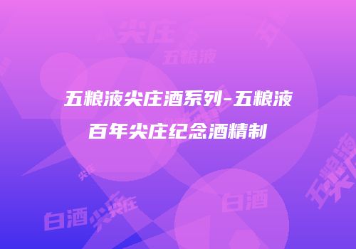 五粮液尖庄酒系列-五粮液百年尖庄纪念酒精制