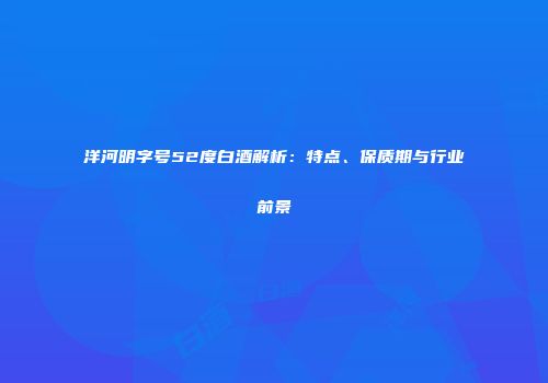 洋河明字号52度白酒解析：特点、保质期与行业前景