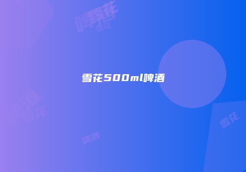 雪花500ml啤酒