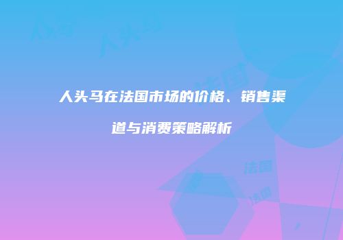 人头马在法国市场的价格、销售渠道与消费策略解析