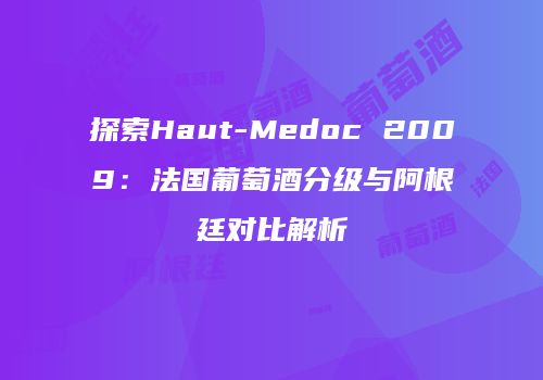 探索Haut-Medoc 2009：法国葡萄酒分级与阿根廷对比解析