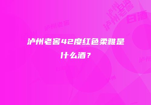 泸州老窖42度红色柔雅是什么酒？