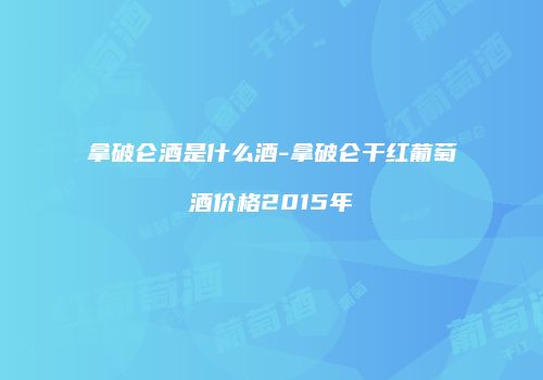 拿破仑酒是什么酒-拿破仑干红葡萄酒价格2015年