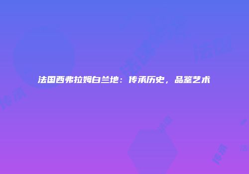 法国西弗拉姆白兰地：传承历史，品鉴艺术