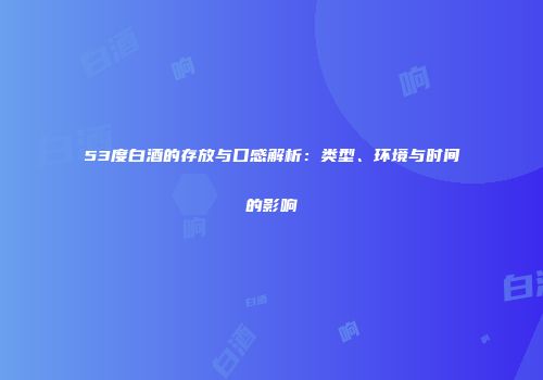 53度白酒的存放与口感解析：类型、环境与时间的影响