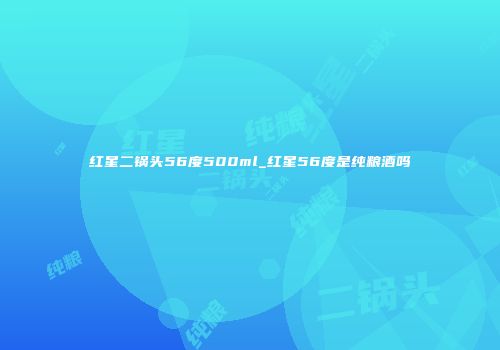 红星二锅头56度500ml_红星56度是纯粮酒吗