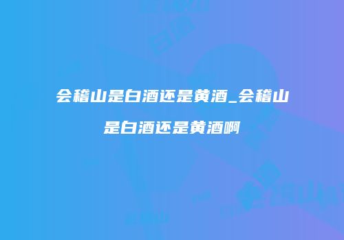 会稽山是白酒还是黄酒_会稽山是白酒还是黄酒啊