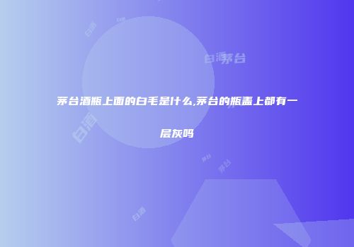 茅台酒瓶上面的白毛是什么,茅台的瓶盖上都有一层灰吗