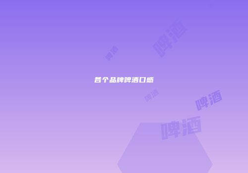各个品牌啤酒口感