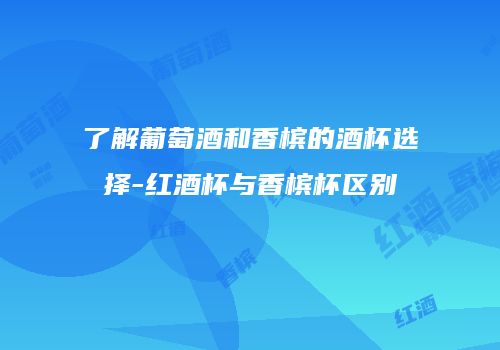 了解葡萄酒和香槟的酒杯选择-红酒杯与香槟杯区别