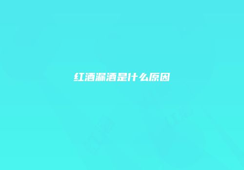 红酒漏酒是什么原因