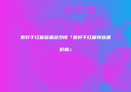 紫轩干红葡萄酒多少钱「紫轩干红葡特选酒价格」