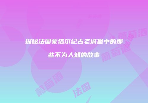 探秘法国蒙塔尔纪古老城堡中的那些不为人知的故事