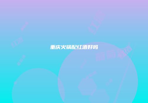重庆火锅配红酒好吗