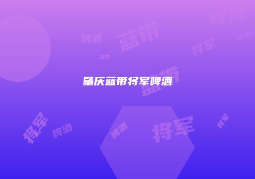 肇庆蓝带将军啤酒