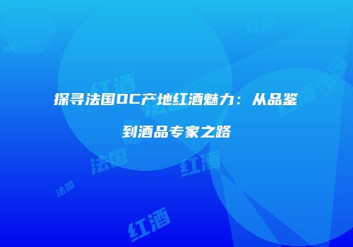 探寻法国OC产地红酒魅力：从品鉴到酒品专家之路