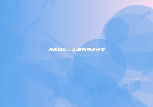 啤酒包装工艺,精酿啤酒设备