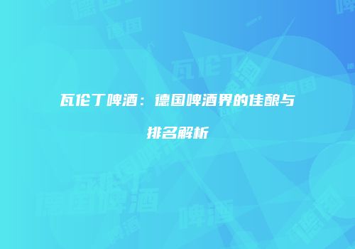 瓦伦丁啤酒：德国啤酒界的佳酿与排名解析