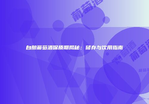 自酿葡萄酒保质期揭秘：储存与饮用指南