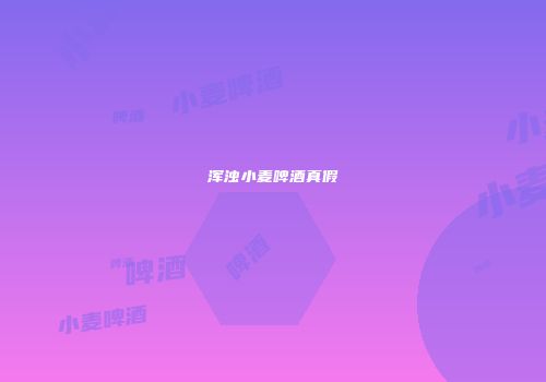 浑浊小麦啤酒真假