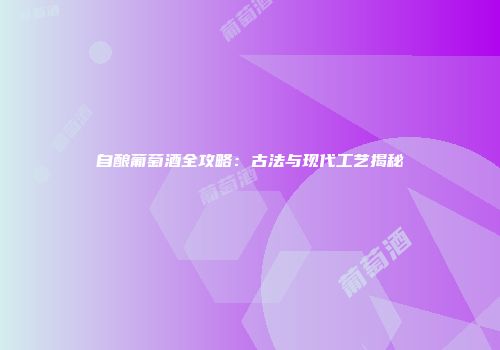 自酿葡萄酒全攻略：古法与现代工艺揭秘