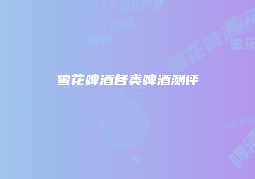 雪花啤酒各类啤酒测评