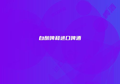 自酿啤和进口啤酒