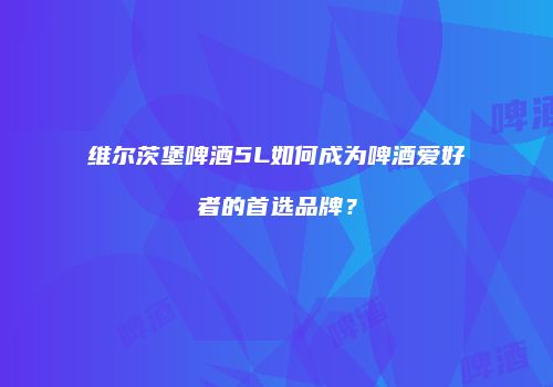 维尔茨堡啤酒5L如何成为啤酒爱好者的首选品牌？