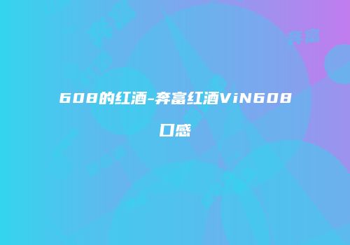 608的红酒-奔富红酒ViN608口感
