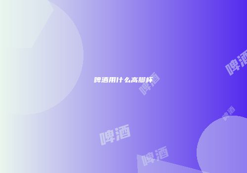 啤酒用什么高脚杯