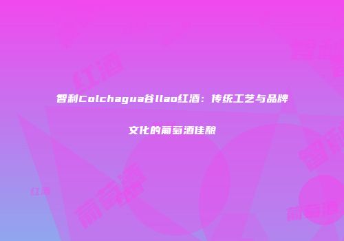 智利Colchagua谷llao红酒：传统工艺与品牌文化的葡萄酒佳酿