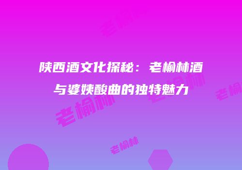 陕西酒文化探秘：老榆林酒与婆姨酸曲的独特魅力