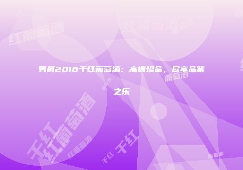 男爵2016干红葡萄酒：高端珍品，尽享品鉴之乐