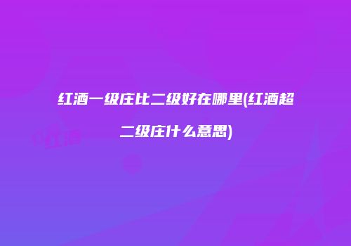红酒一级庄比二级好在哪里(红酒超二级庄什么意思)