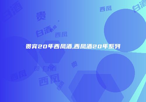 贵宾20年西凤酒,西凤酒20年系列
