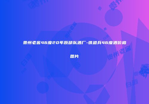 贵州老窖46度20年原部队酒厂-铁道兵46度酒价格图片