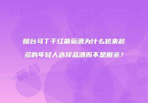 烟台马丁干红葡萄酒为什么越来越多的年轻人选择品酒而不是相亲？