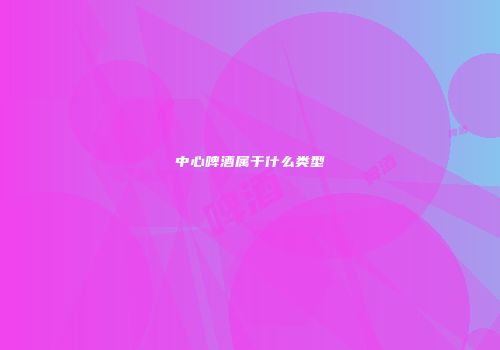 中心啤酒属于什么类型