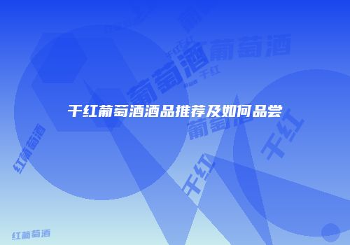 干红葡萄酒酒品推荐及如何品尝