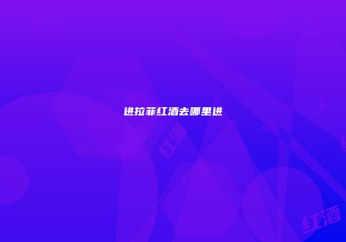 进拉菲红酒去哪里进