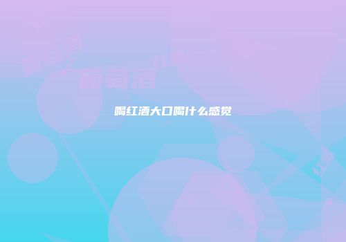 喝红酒大口喝什么感觉
